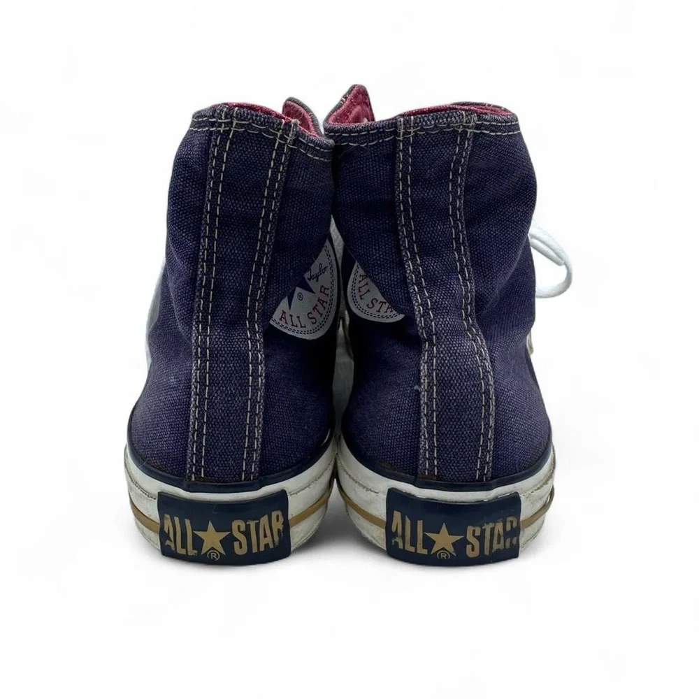 Converse All Star Chuck Taylor’s High Top Navy Blue White Red Chucks Men’s 5 - Picture 4 of 6